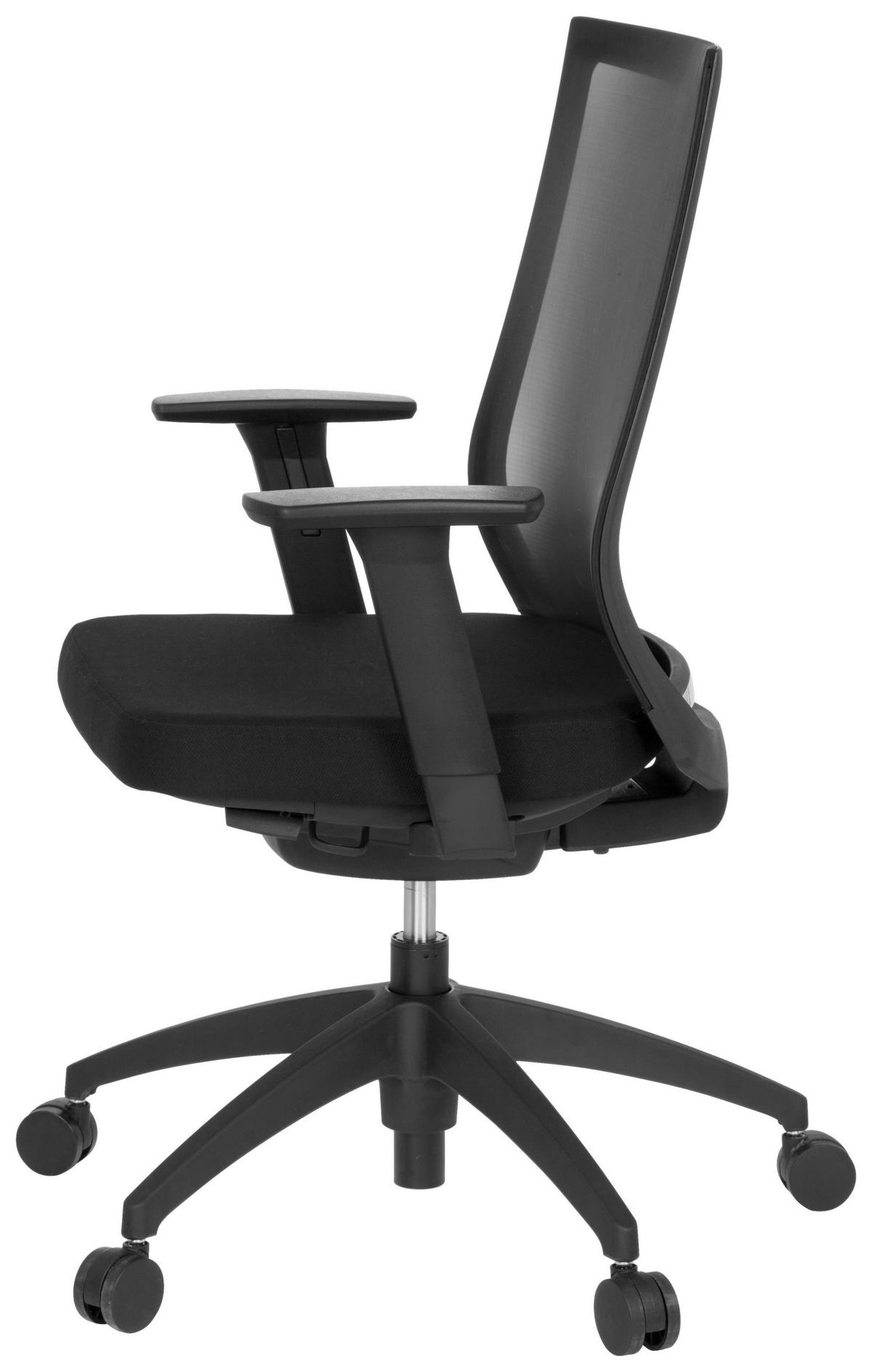 Drehstuhl Aspen Schwarz - Chromfarben/Schwarz, MODERN, Kunststoff/Textil (63/106/55cm) - MID.YOU