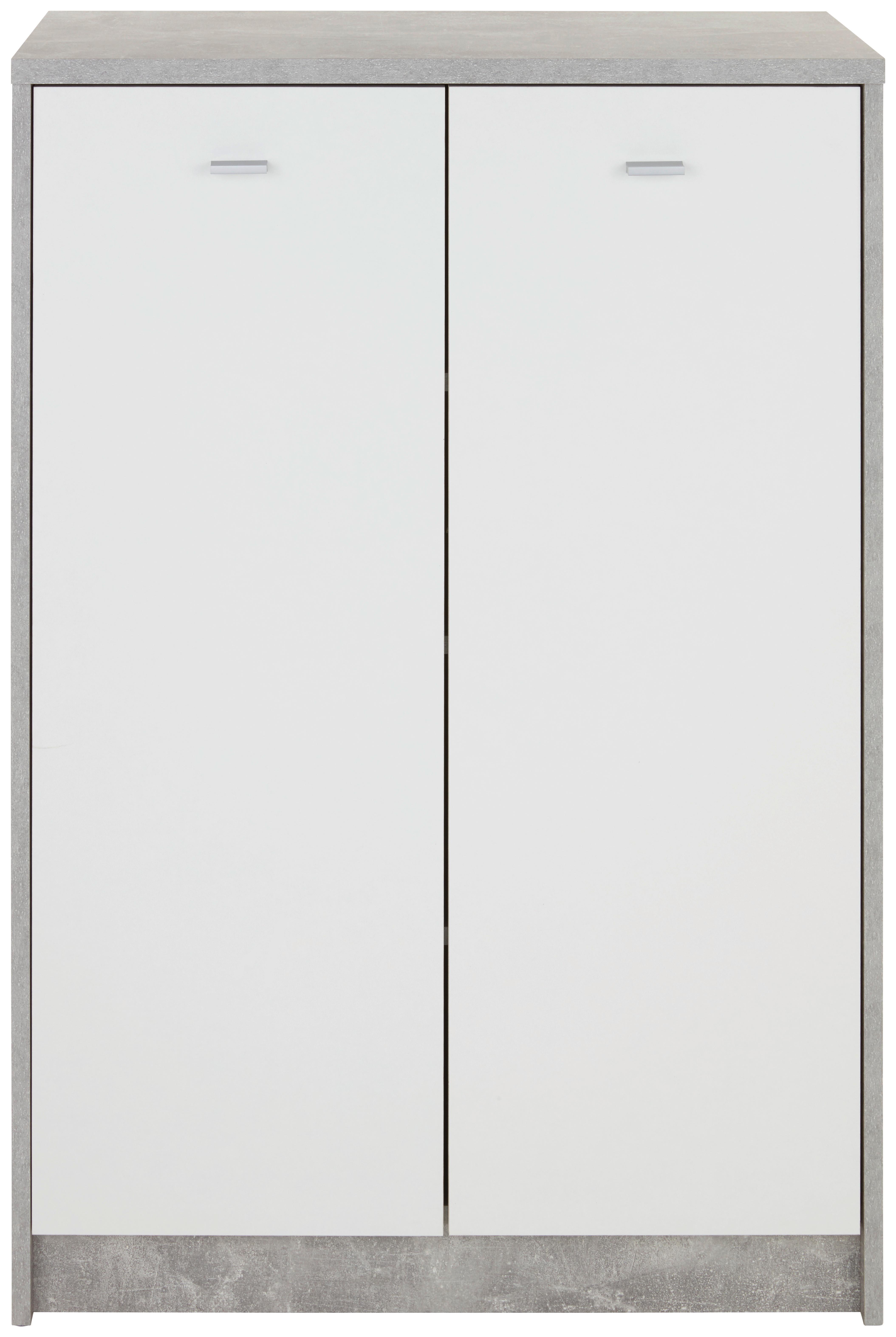 Kommode B 74cm 4-You New, Beton Optik/Weiß - Weiß/Grau, MODERN, Holzwerkstoff (74/111,4/34,6cm)