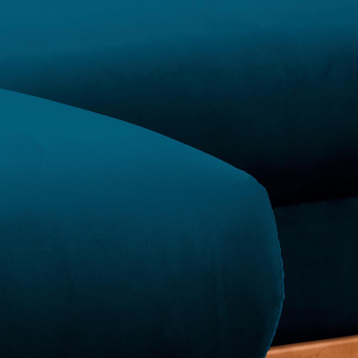 Ecksofa Beata Blau S: 150x230 cm - Wengefarben/Blau, Design, Textil (150/230cm) - Livetastic