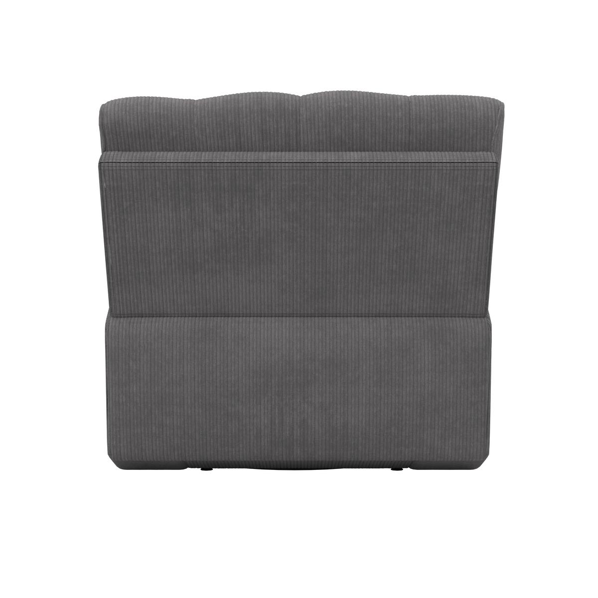 Relaxační křeslo NATALIE, tmavě šedé - černá/tmavě šedá, Moderní, kov/dřevo (98/94/106cm) - Bessagi Home