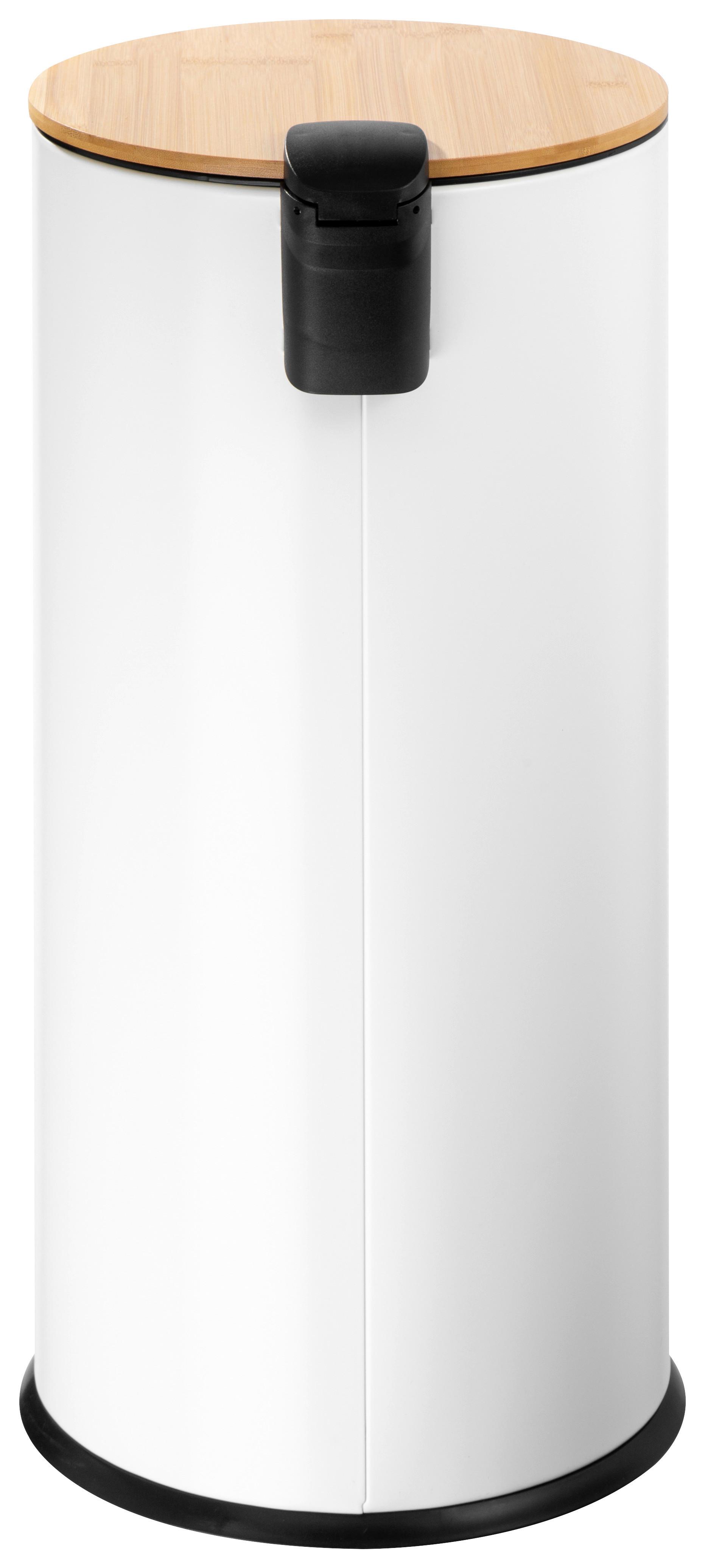 Odpadkový koš ECHTWERK TRETABFALLEIMER - bílá/černá, Design, kov/plast (30,5cm) - Echtwerk