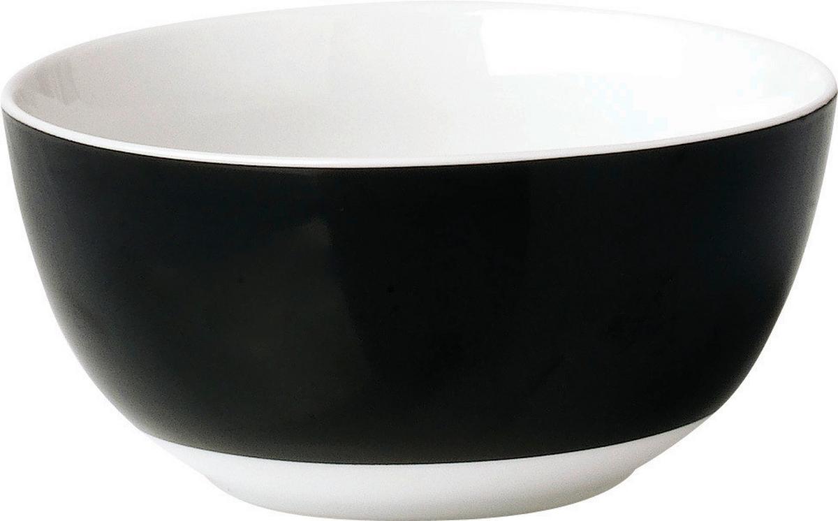 Müslischalenset Schwarz Weiß 6-teilig D: 14 cm - Schwarz/Weiß, Basics, Keramik (14/6cm) - Van Well
