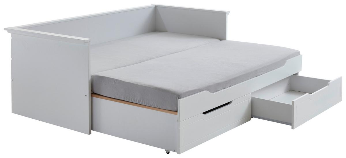 Posteľ 90-180x200cm - farba buka/biela, Modern, drevo/kompozitné drevo (90/200cm) - MID.YOU