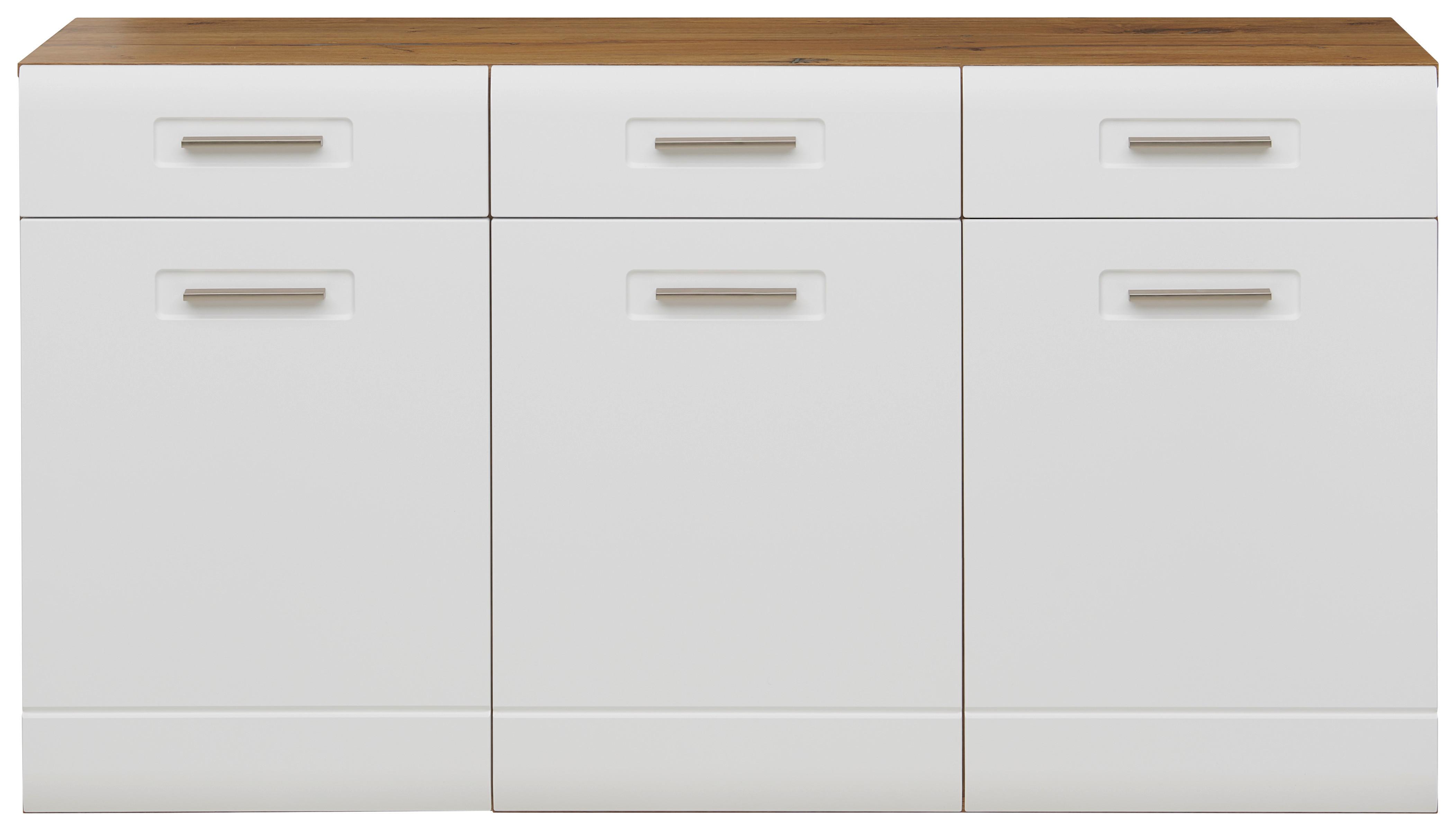 Sideboard Mit Soft-Close B: 150 cm Auris, Weiß/Eiche Dekor - MODERN, Holzwerkstoff (150/81,3/43,1cm) - Luca Bessoni