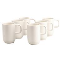 Kaffeebecherset 6-Teilig. Steinzeug, weiß - Weiß, Trend, Keramik (300ml) - Creatable