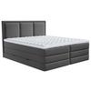 Boxspringbett Swing Anthr. H2xh3 200x200 cm - Anthrazit, Design, Holzwerkstoff/Textil (200/200cm) - MID.YOU