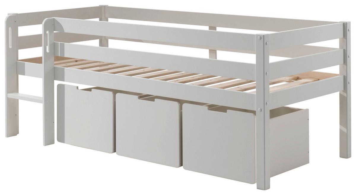 Spielbett Pino Weiß 90x200cm - Weiß, MODERN, Holz (90/200cm) - Vipack
