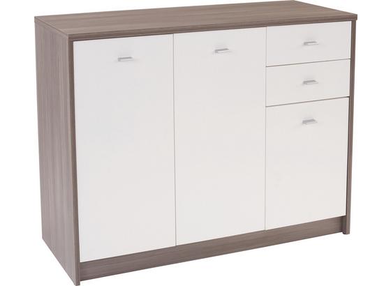 Komód 4-you - sötétbarna/fehér, modern, faanyagok (109,1/85,4/34,6cm) Komód 4-you - sötétbarna/fehér, modern, faanyagok (109,1/85,4/34,6cm)