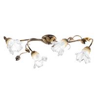 Deckenleuchte Pl4 Bronzefarben L: 74 Cm - Bronzefarben, KONVENTIONELL, Glas/Metall (74/35/20cm)