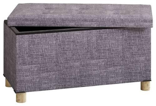 Truhenbank Sizos L Hellgrau - Hellgrau/Braun, MODERN, Textil (76/40/38cm) - MID.YOU