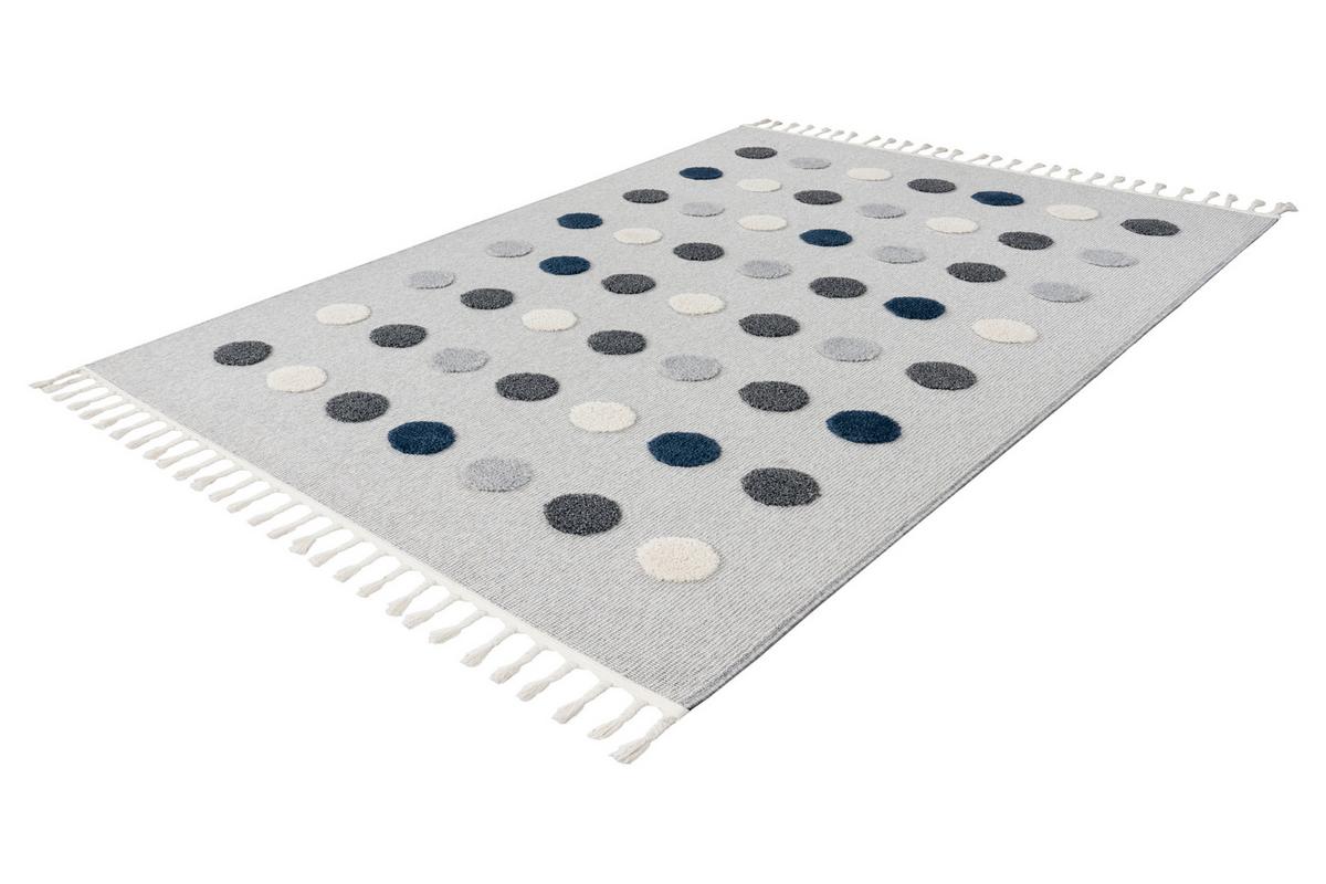 Flachwebteppich My Fano 394 Dots 160x230 - Multicolor/Schwarz, Basics, Textil (160/230cm) - Obsession