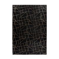 Teppich Bijou Schwarz/Goldfarben, 160x230 cm - Goldfarben/Schwarz, LIFESTYLE, Textil (160/230cm) - Kayoom