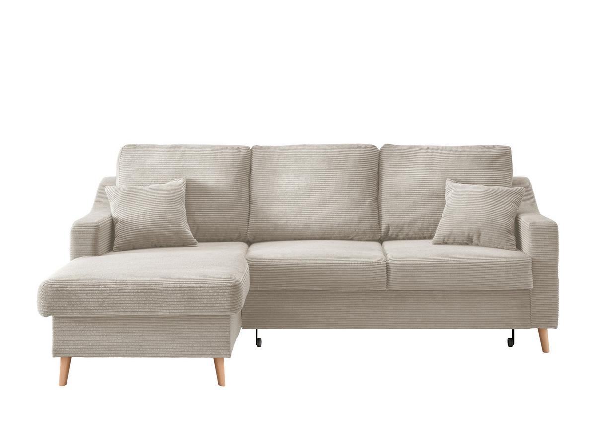 Ecksofa Valentina - Beige/Naturfarben, Design, Textil (150/228cm) - P & B