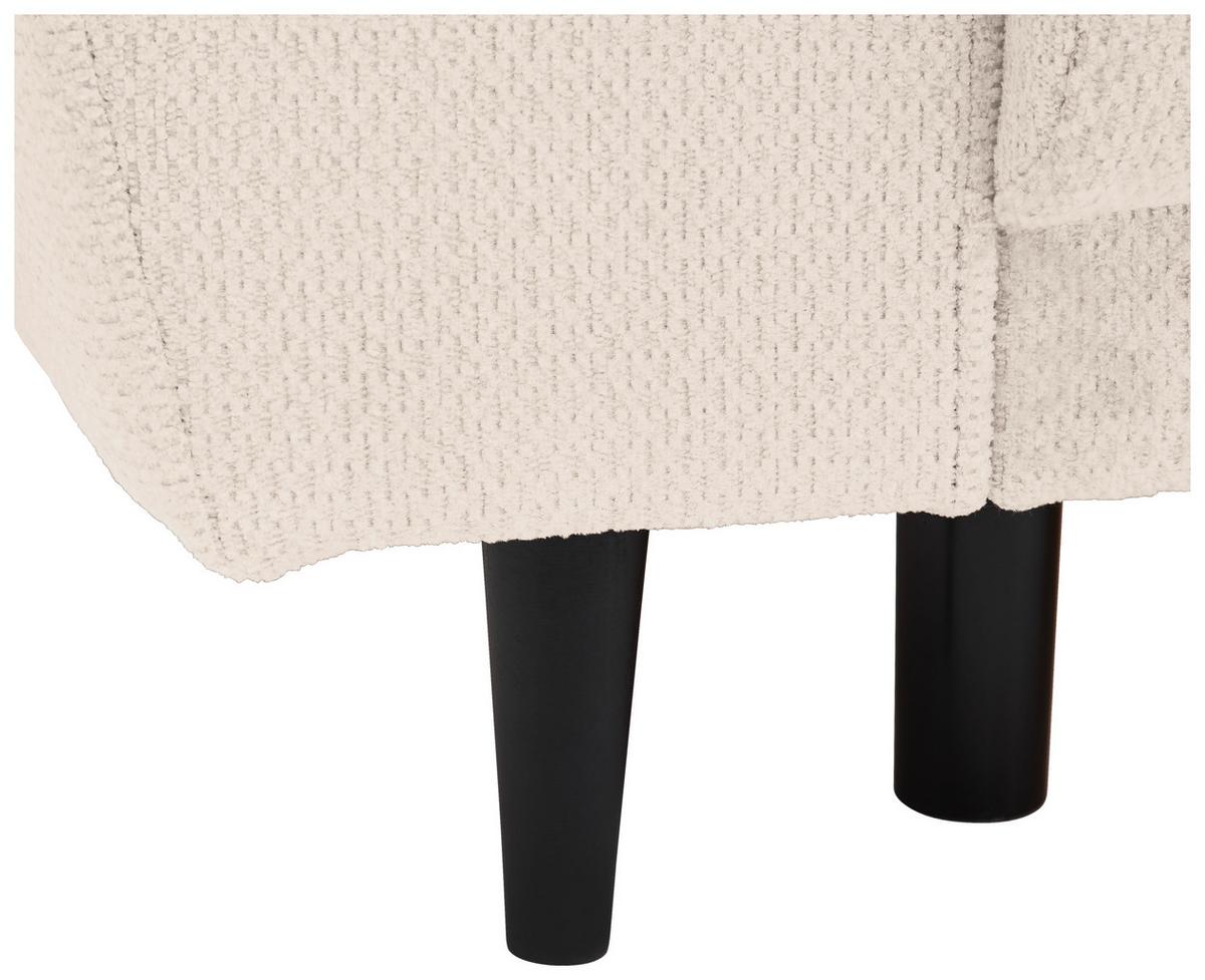 3-sitzer-sofa Mit Schlaffunktion Siena B: 245 Cm - Creme/Schwarz, KONVENTIONELL, Textil (245/85/92cm) - Livetastic