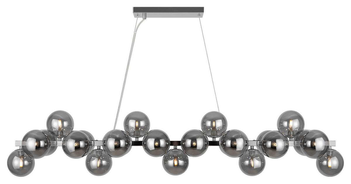 Pendelleuchte Dallas - Chromfarben, Trend, Glas/Metall (23,8/22,8/123,5cm) - MAYTONI