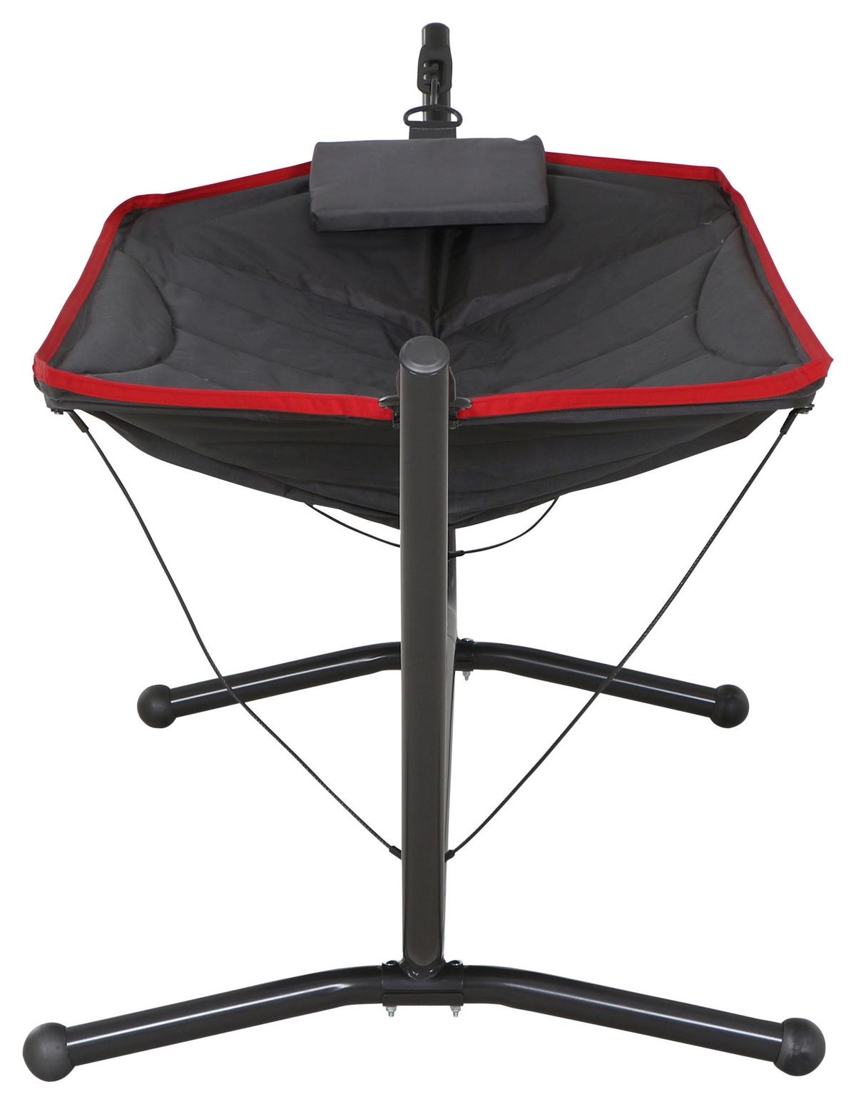 Hängematte L91048 - Dunkelgrau/Rot, KONVENTIONELL, Textil/Metall (105/104/305cm) - Siena Garden