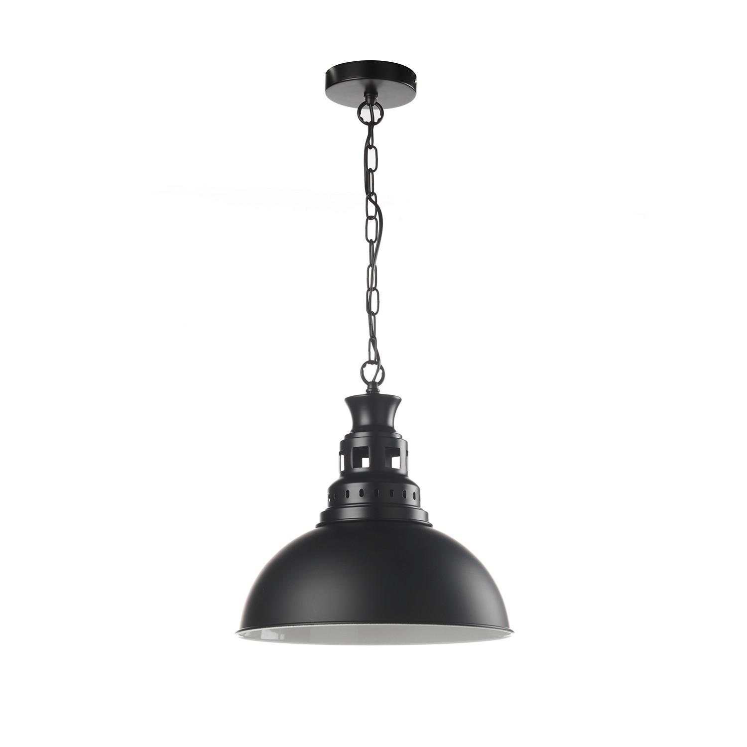 Hängeleuchte 4832/Sn - Schwarz/Weiß, Basics, Metall (36/110cm)