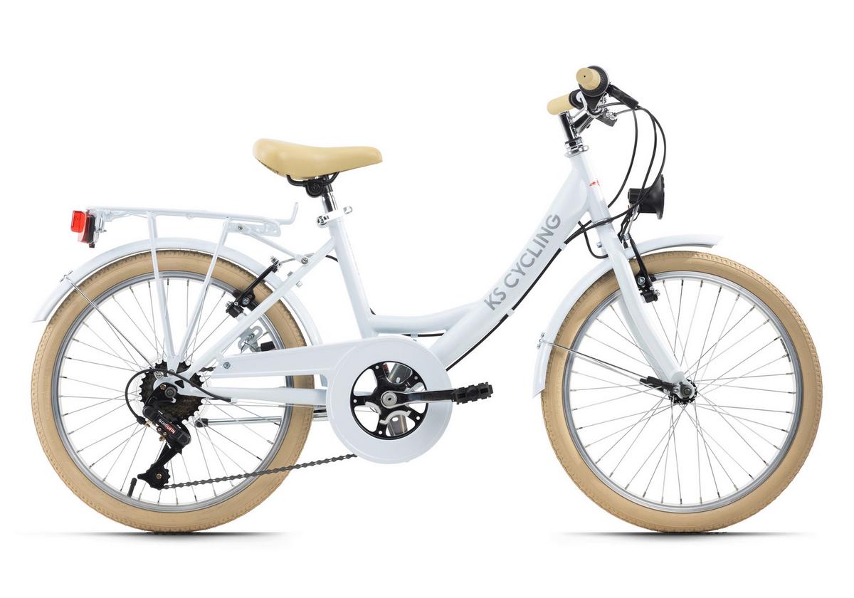 Kinderfahrrad Balloon Weiß Mit Front- U. Rücklicht, 20 Zoll - Weiß, Basics, Metall (25/140/60cm) - KS Cycling