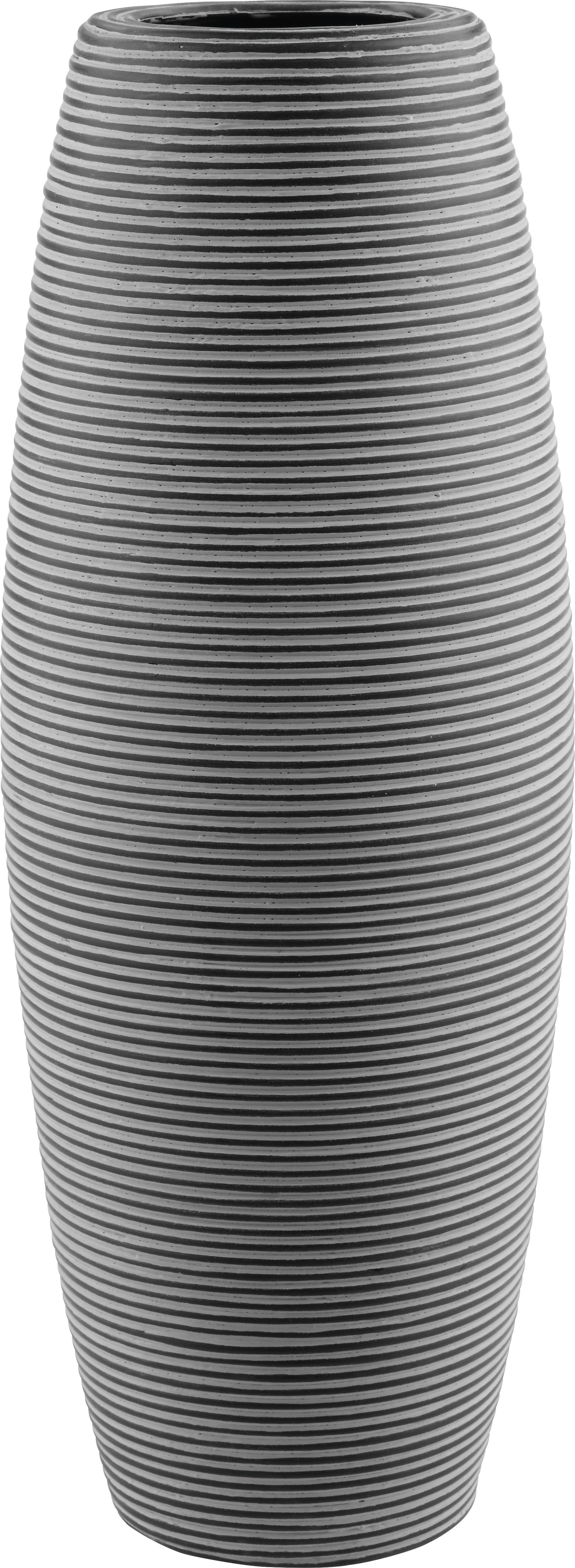 Váza Marlene - čierna, Štýlový, plast (22/59cm) - Modern Living