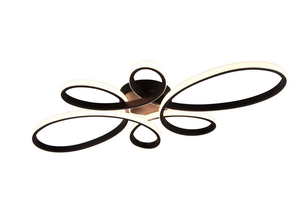 Led-deckenleuchte 645619132 Fly - Schwarz/Weiß, Design, Kunststoff/Metall (83/45,5/7,5cm) - Trio Leuchten