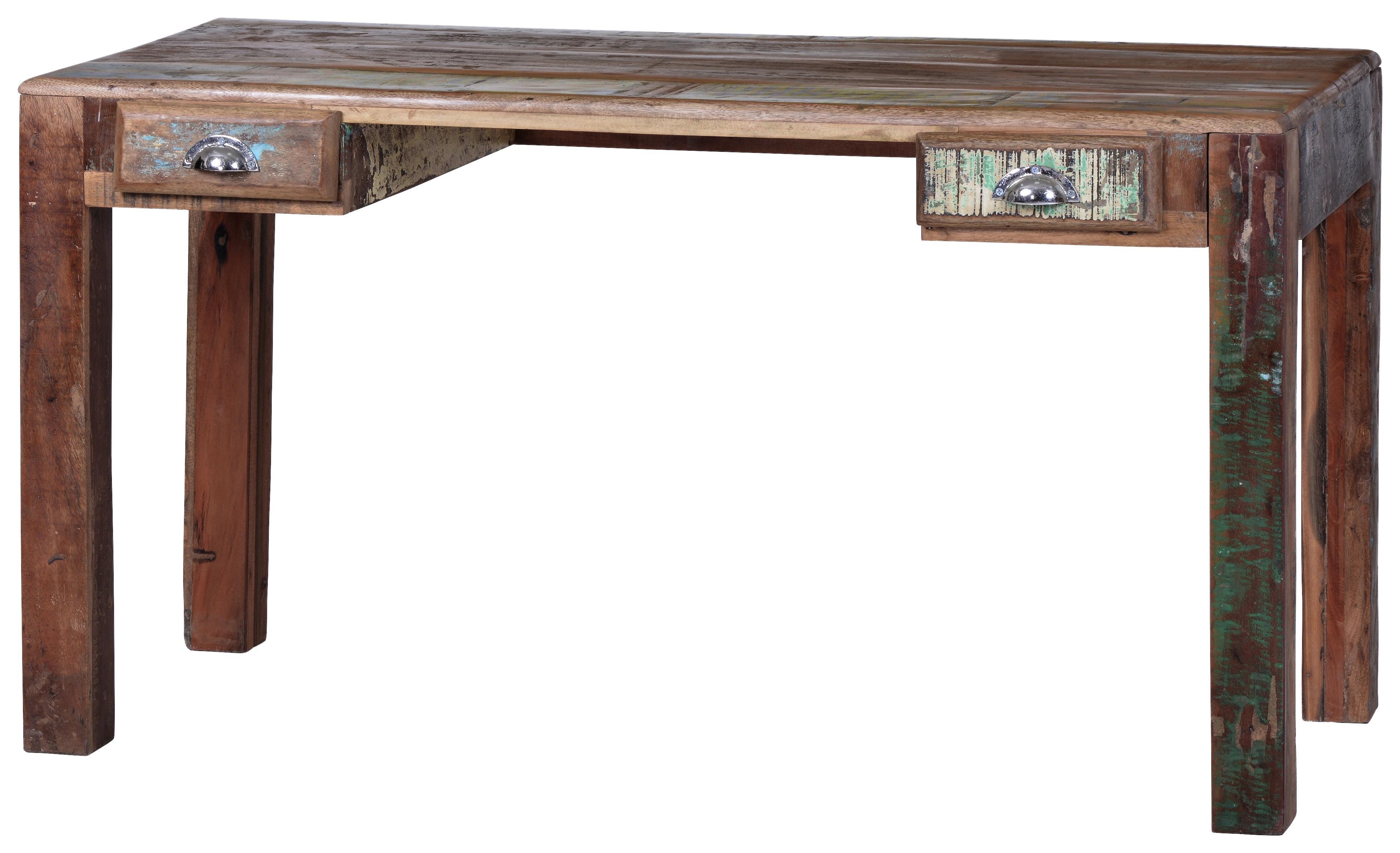 Schreibtisch Lissabon B: 140 cm Altholz - Multicolor/Naturfarben, Basics, Holz (140/76/60cm)