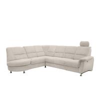 Ecksofa Mit Relaxfunktion Parole Beige Chenille - Chromfarben/Beige, MODERN, Textil (236/275cm) - Livetastic
