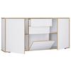 Komoda Salia, š: 160 cm - čierna/biela, Design, kompozitné drevo/plast (160/74/33cm) - MID.YOU