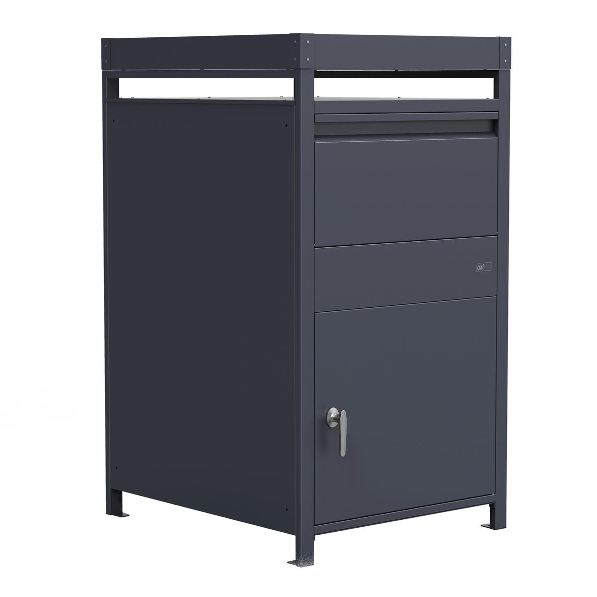 Paketbox Louis Grau - Anthrazit, MODERN, Metall (68/80/124cm)