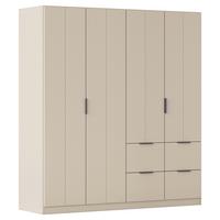 DREHTÜRENSCHRANK Ella Champagner B: 181cm - Champagner, MODERN, Holzwerkstoff (181/197/56cm) - Rauch Möbel