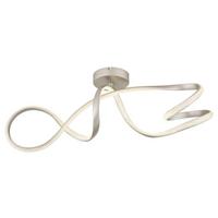 Led Mennyezeti Lámpa 67341dn Swirl - nikkelszínű/átlátszó, Design, műanyag/fém (90,8/28/33cm) - Globo