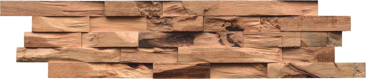Wandverkleidung Beachwood Heavea Natural - Hellbraun, Basics, Holz (61/15/2cm)
