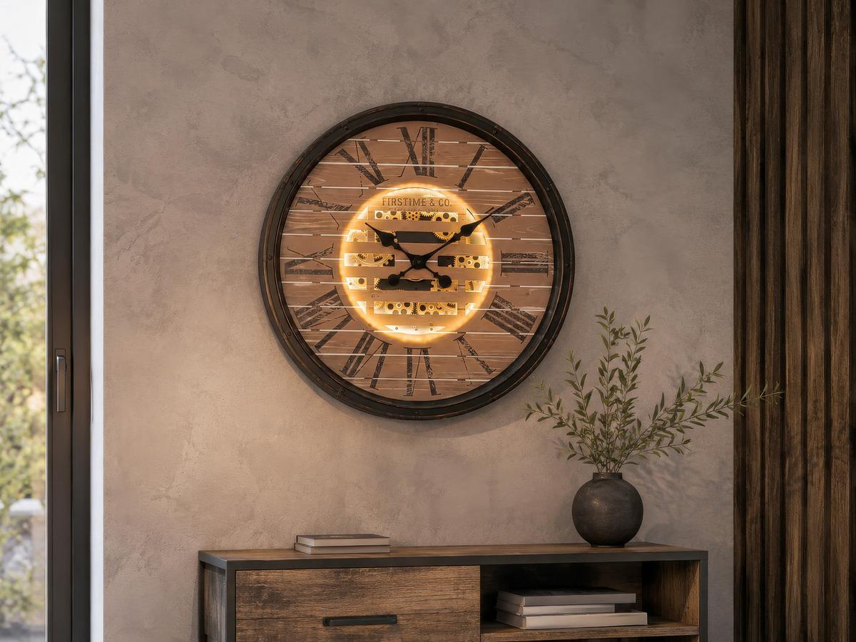 Wanduhr Schwarz Glas/Kunststoff - Schwarz, Basics, Glas/Kunststoff (76/76cm) - Globo
