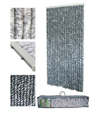 Vorhangschal 965-90200 - Grau, Basics, Kunststoff (90/200cm)