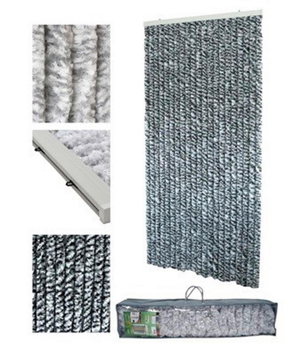 Outdoorvorhang 965-90200 - Grau, Basics, Kunststoff (90/200cm)