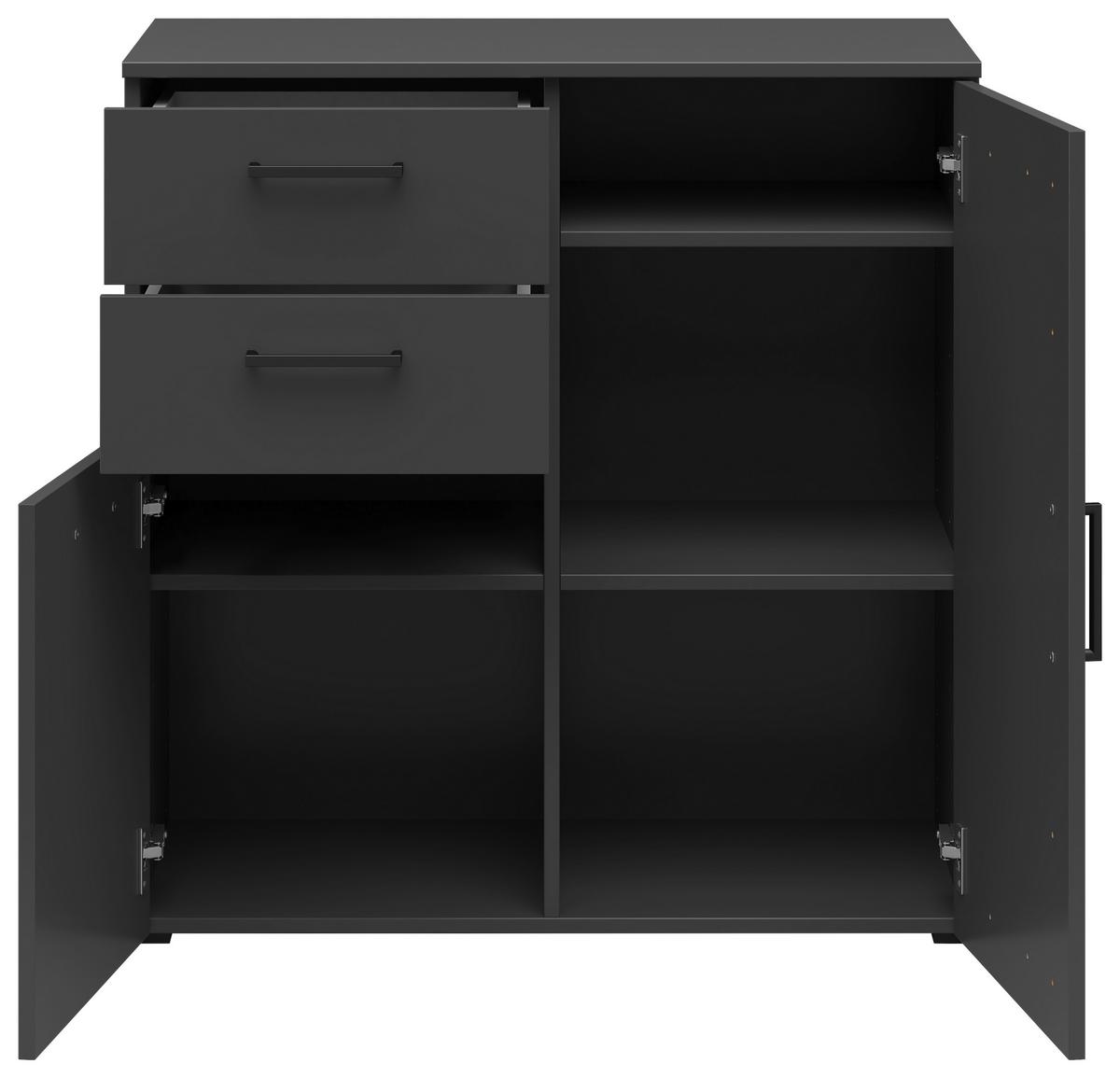 Komód Multistauraum - grafitszürke, Modern, faalapú anyag (80/83/40cm) - Carryhome