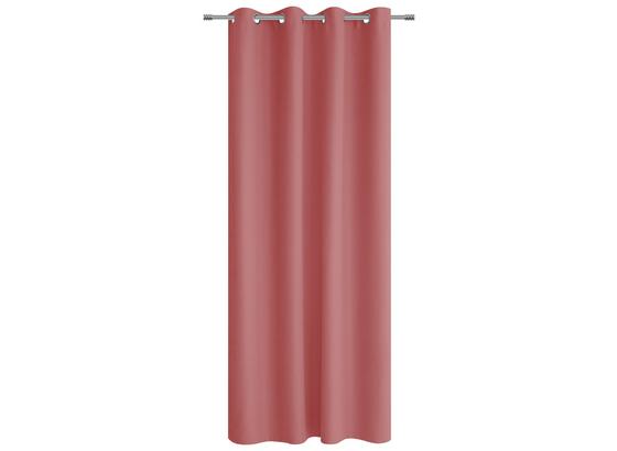 Ösenvorhang Alena - Rosa, KONVENTIONELL, Textil (140/245cm) - Ombra Ösenvorhang Alena - Rosa, KONVENTIONELL, Textil (140/245cm) - Ombra
