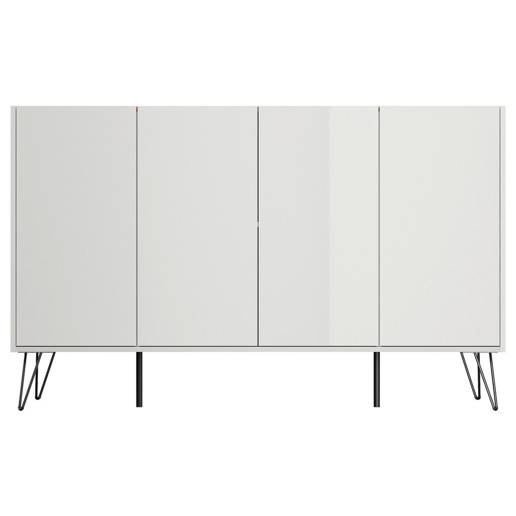 Sideboard Posseik Industrial Weiß/Eichefarben B: 155 cm