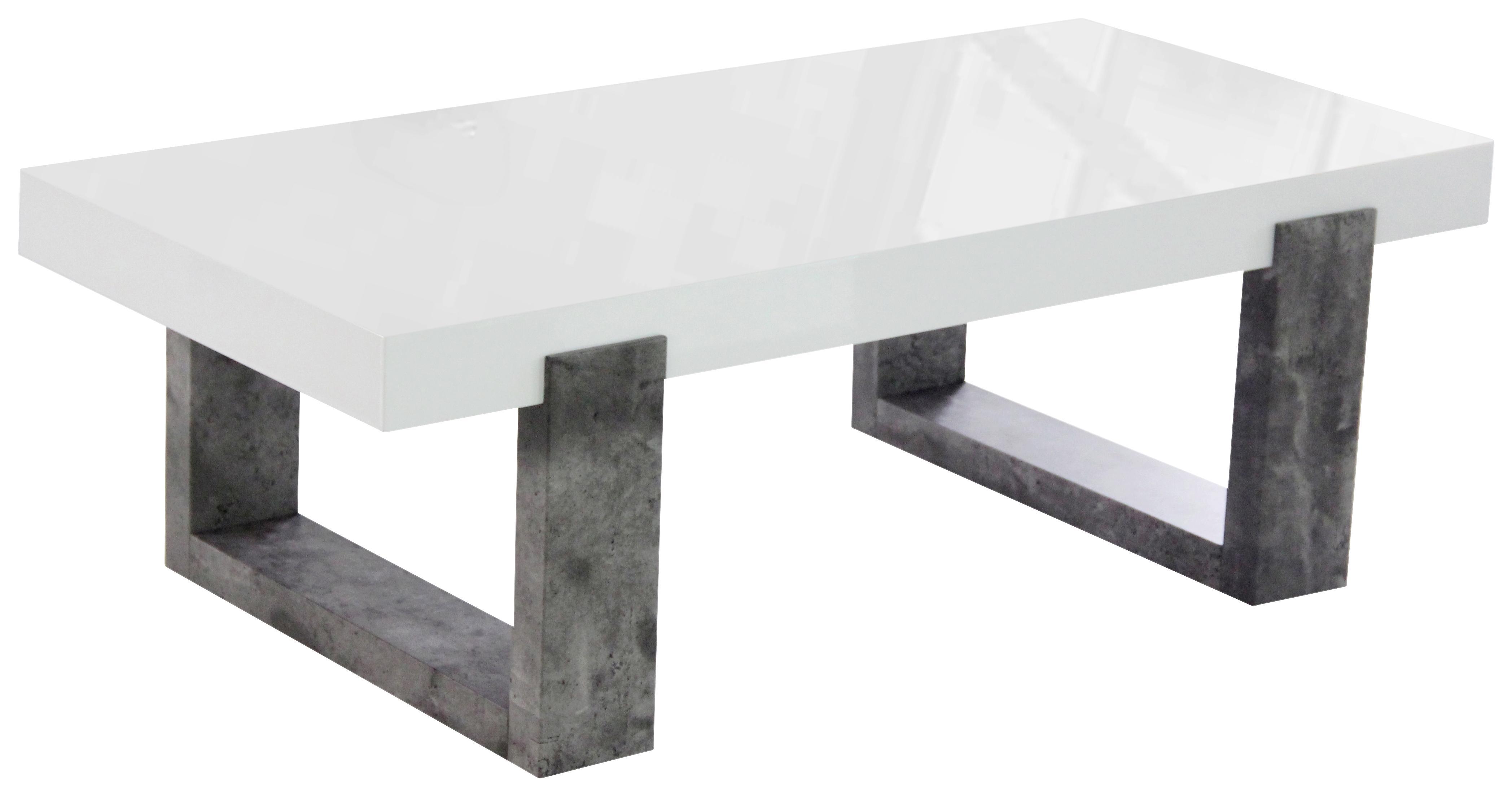 Couchtisch Square - Weiß/Grau, MODERN, Holzwerkstoff (120/40/60cm)