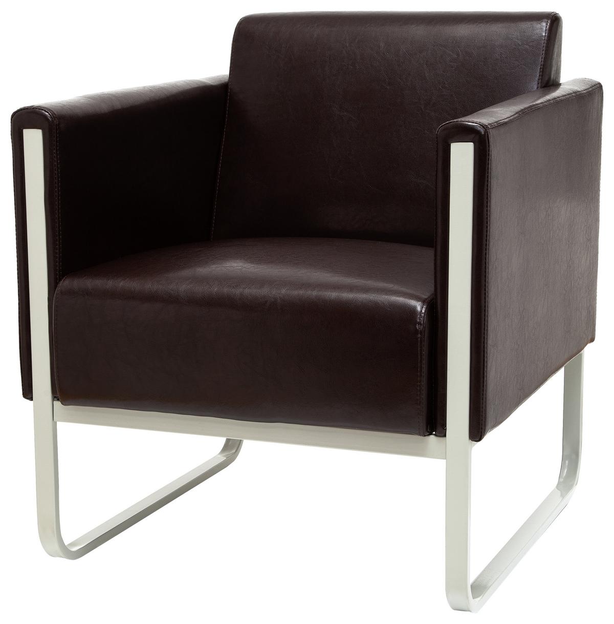 Sessel Aruba Dunkelbraun - Dunkelbraun/Hellgrau, MODERN, Textil (67/78/71cm) - MID.YOU