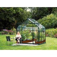 Gewächshausbausatz Diana 5000 5 m2 Metall/Glas - Smaragdgrün, Basics, Glas/Metall (263,5/254,5/195cm)