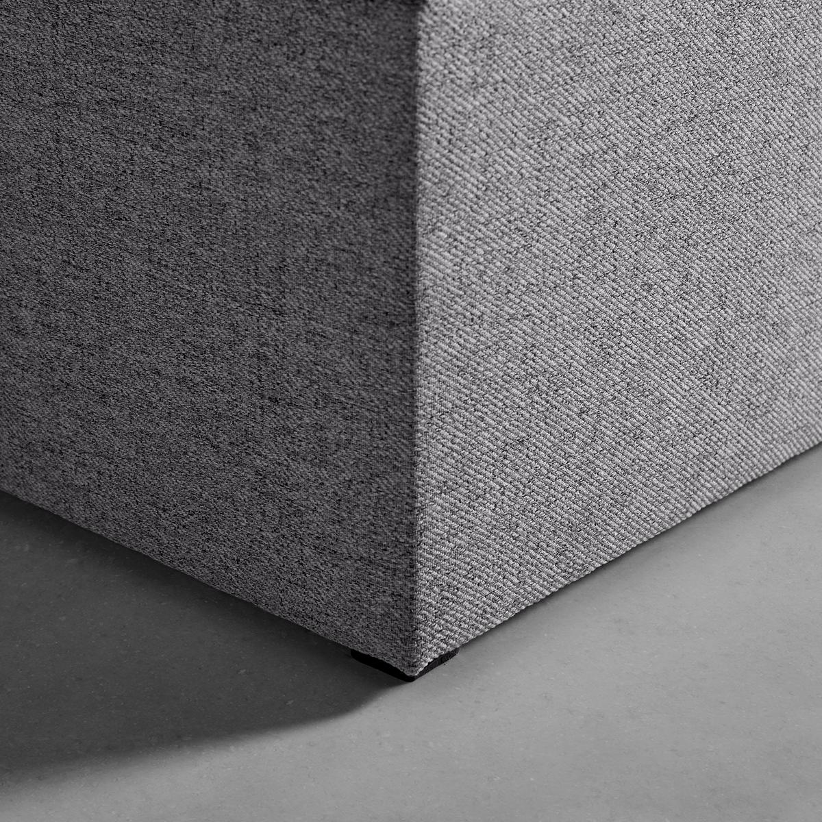 Boxspring posteľ MARSELIE sivá, 200x220cm - čierna/sivá, Modern, drevo/textil (200/220cm) - Bessagi Home