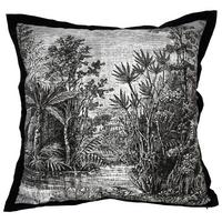 Díszpárna Odette Kb. 45/45cm - fekete/fehér, Romantik / Landhaus, textil (45/45cm) - James Wood