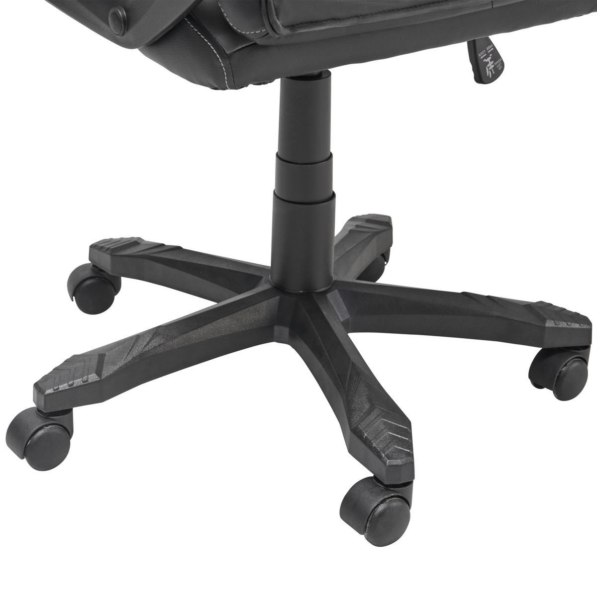 Gamingstuhl Francisco - Schwarz/Grau, LIFESTYLE, Kunststoff/Textil (60/107-117/69cm) - MID.YOU