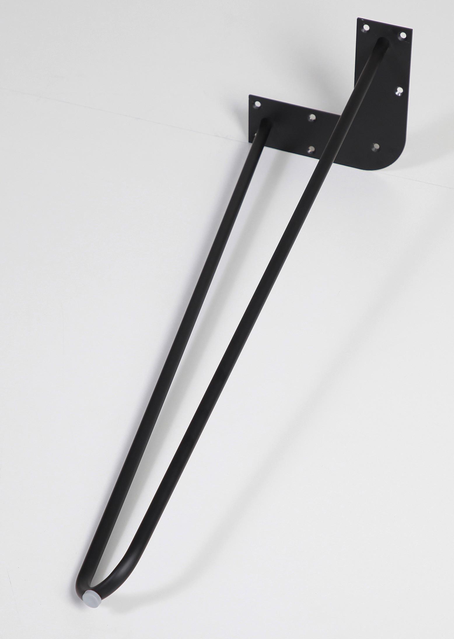 Tischgestell Hairpin H 71cm Schwarz - Schwarz, Basics, Metall (7/71cm)
