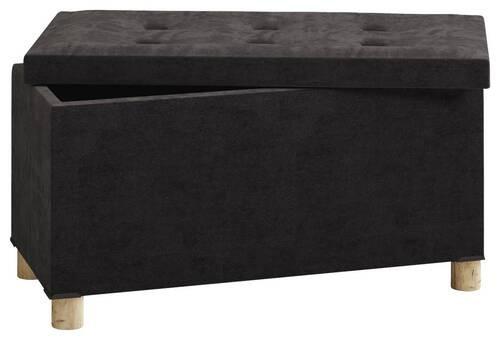 Truhenbank Sizos L Anthrazit - Anthrazit/Braun, MODERN, Textil (76/40/38cm) - MID.YOU