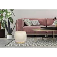 Taburetka krémová/zlatá - zlatá/krémová, Design, kov/plast (43/42/43cm)