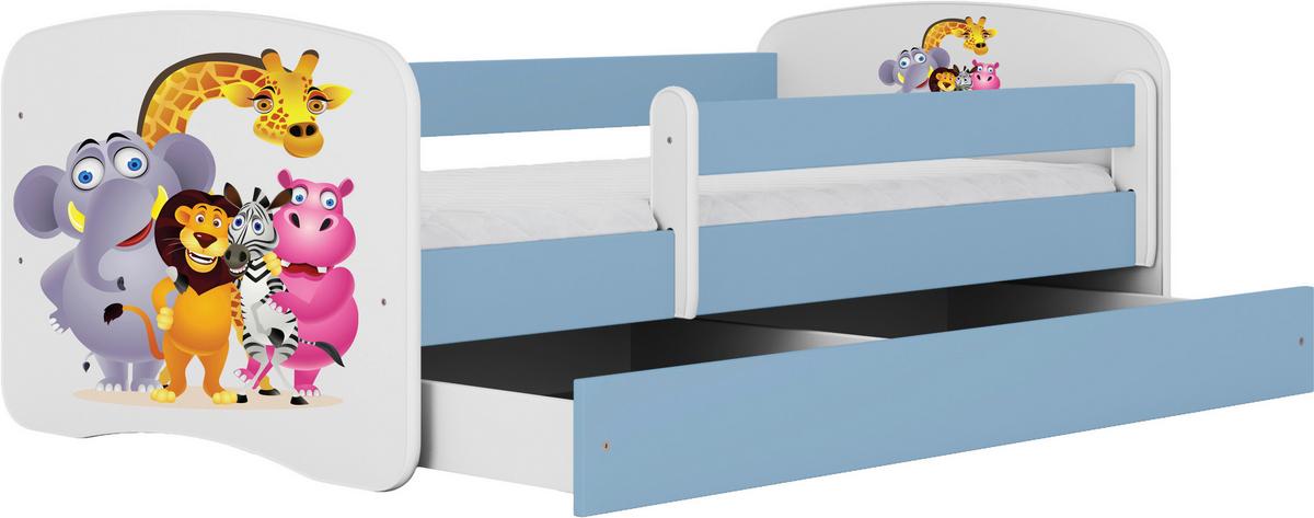 Kinder-/Juniorbett Babydreams inkl. Matratze 80x160 - Blau/Birkefarben, MODERN, Holz/Holzwerkstoff (80/160cm) - MID.YOU