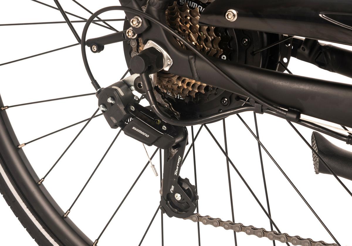 E-citybike 28 Zoll Schwarz - Schwarz, MODERN, Metall (180/70/100cm)