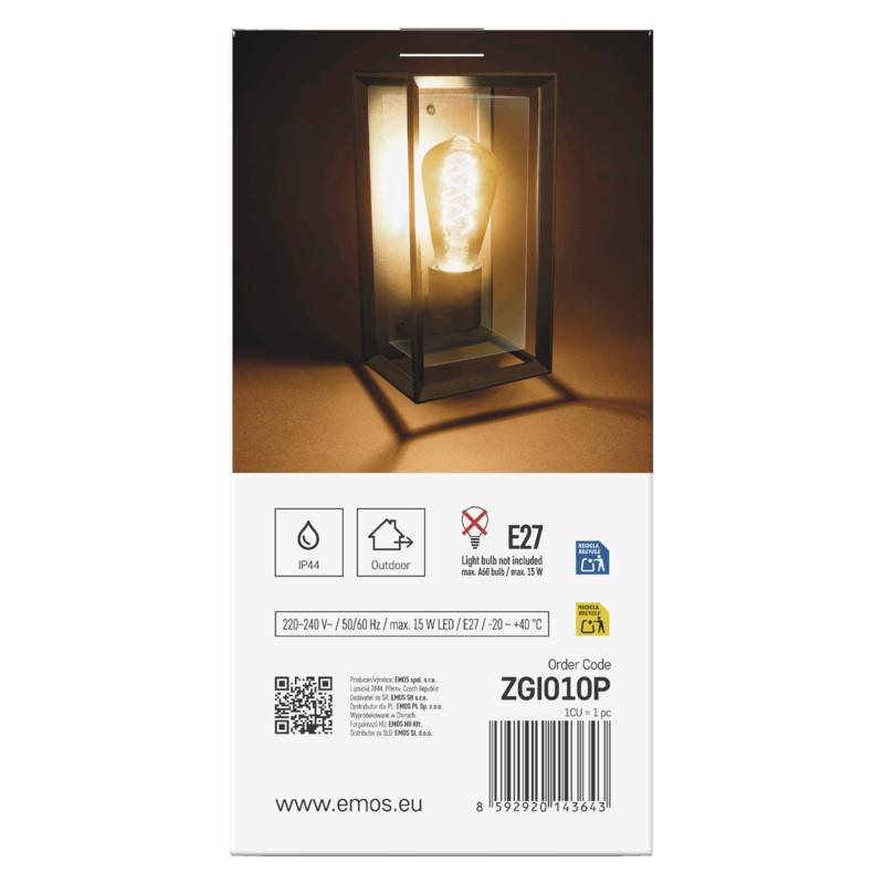 VONKAJŠIE LED SVIETIDLO TILLIA - čierna, Modern, kov/plast