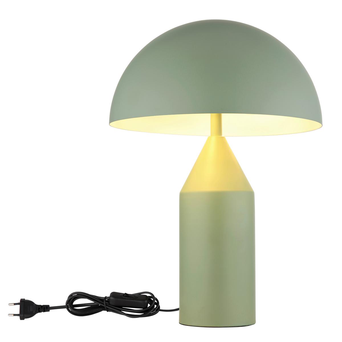 Tischleuchte 21030bg - Weiß/Hellgrün, Design, Metall (28/39cm) - Globo